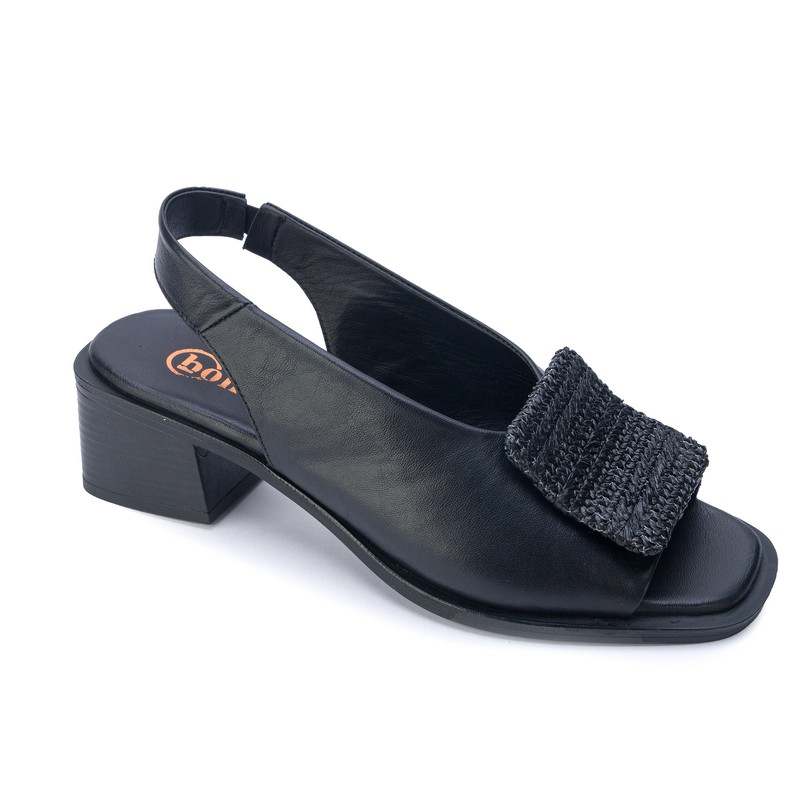 500-4652-27-black Босоножки жен.кожа-кожа черный